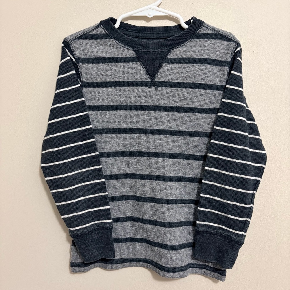 Cat & Jack Charcoal and Light Gray Knit Sweater Boys 4/5 XS